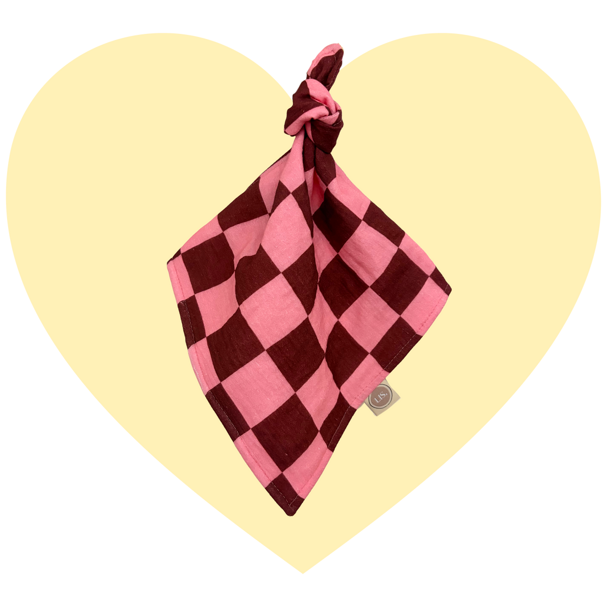 Tutdoekje Check - Pink/Bordeaux