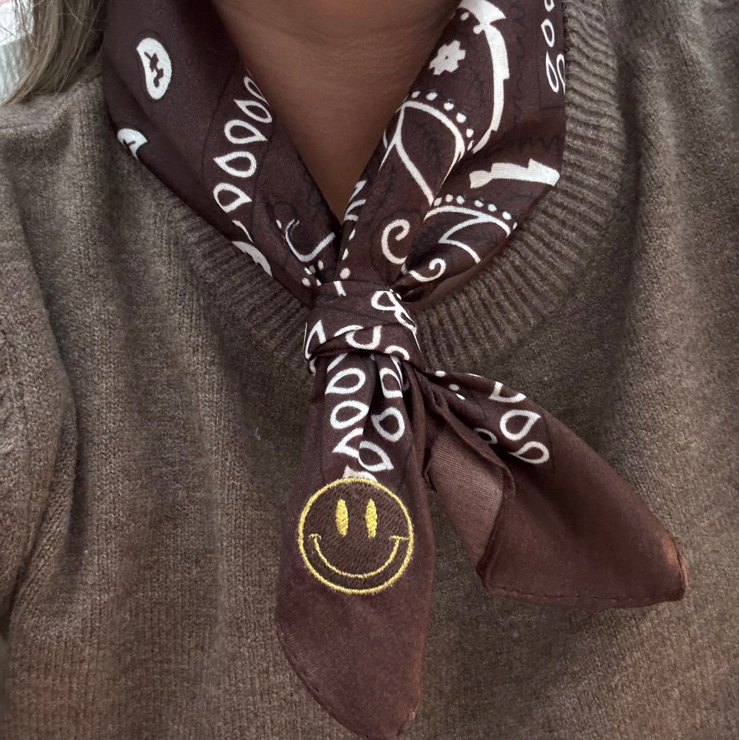 Bandana-Schal - braun