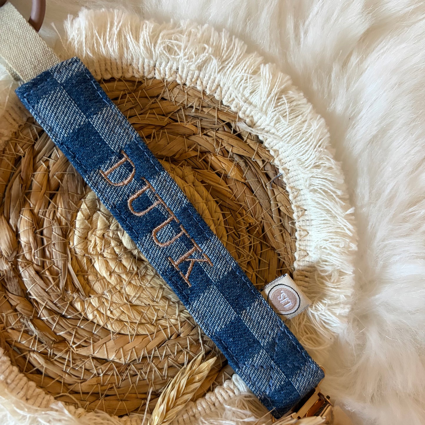 Schnullerschnur Name - Denim III