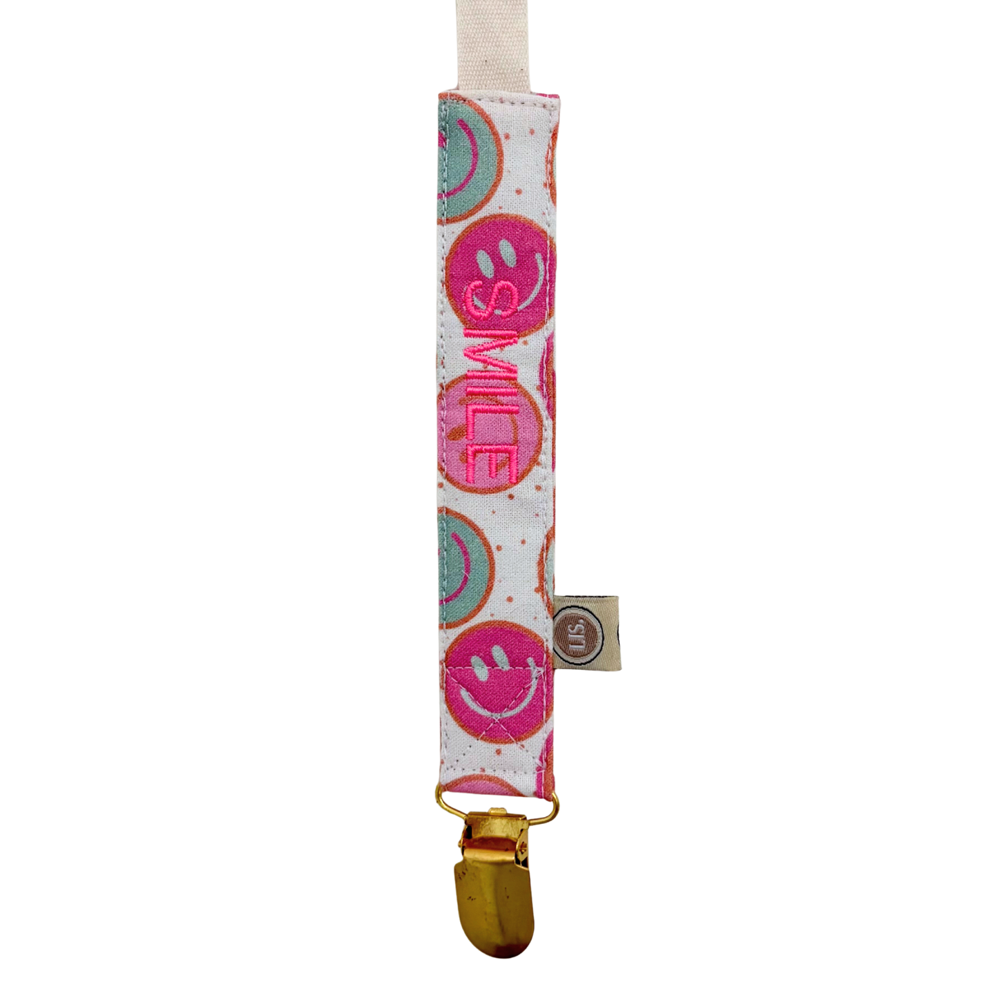 Schnullerclip-Name - Smileys II