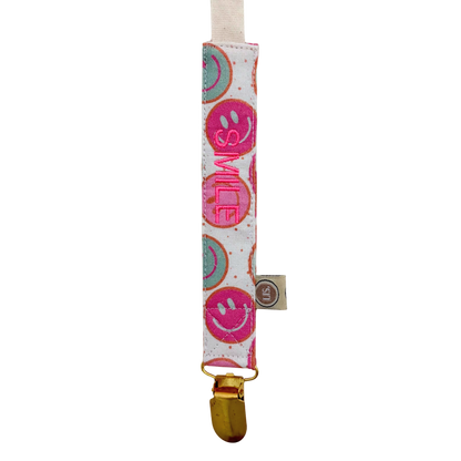 Schnullerclip-Name - Smileys II