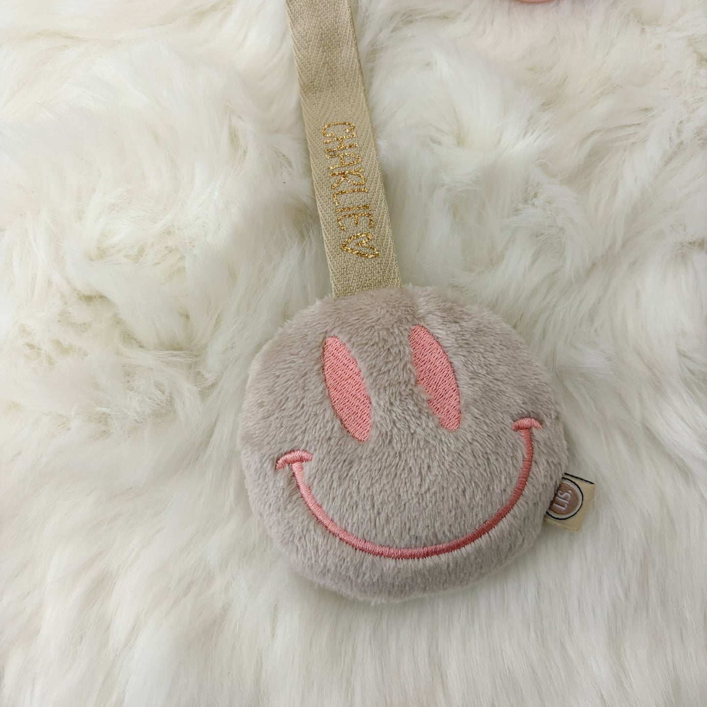 Speenkoord Smiley - Sand Velvet