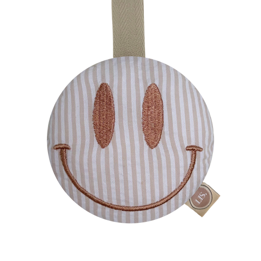 Speenkoord Smiley - Sand Stripe