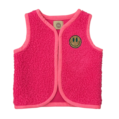 Teddy Gilet - Neon Pink