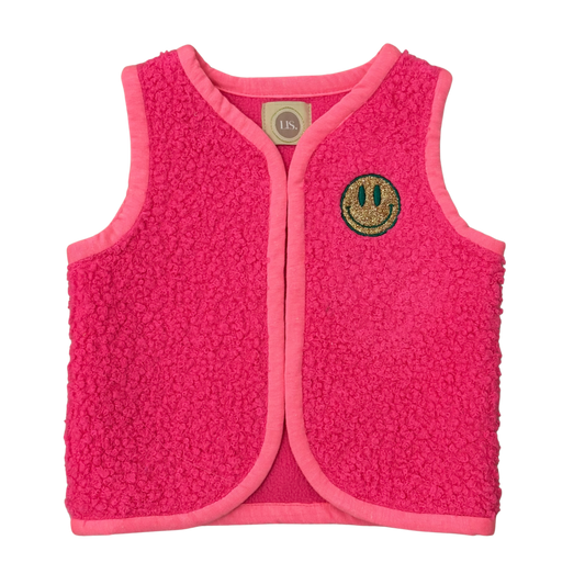 Teddy Gilet - Neon Pink