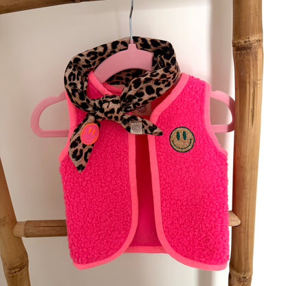 Teddy Gilet - Neon Pink