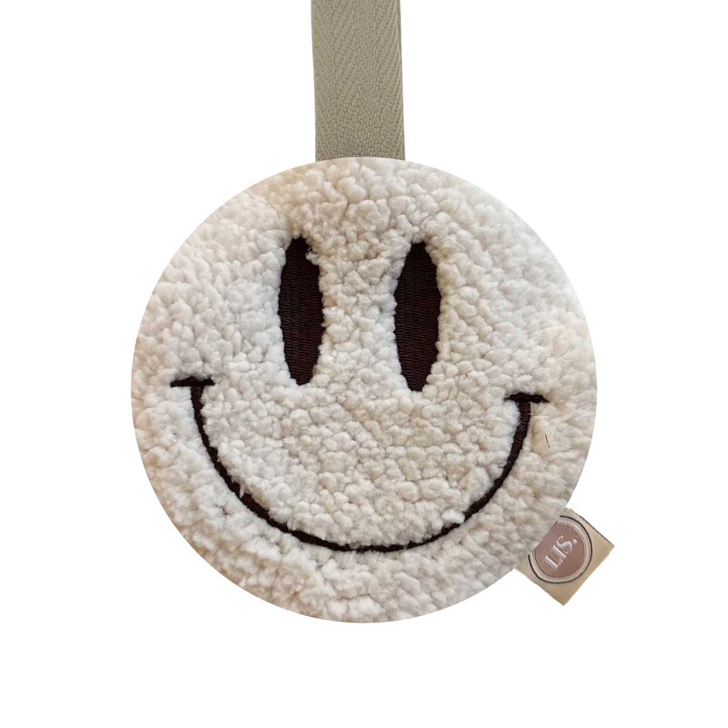 Schnullerclip Smiley - Creme