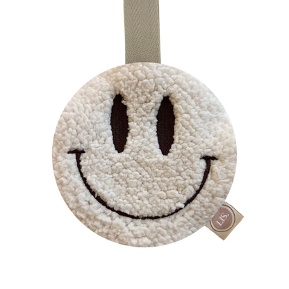 Schnullerclip Smiley - Creme