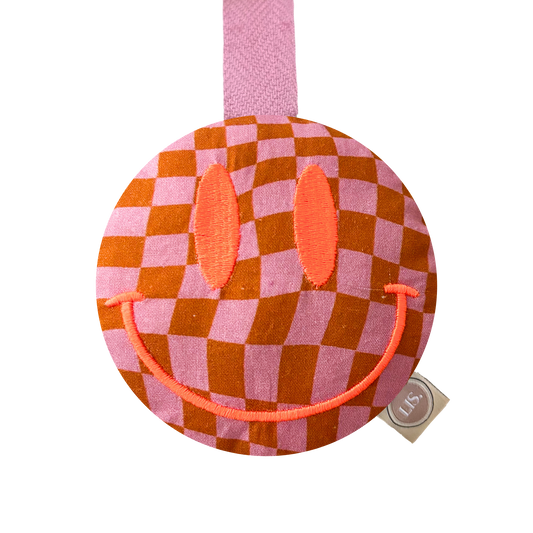 Speenkoord Smiley - Pink/Orange