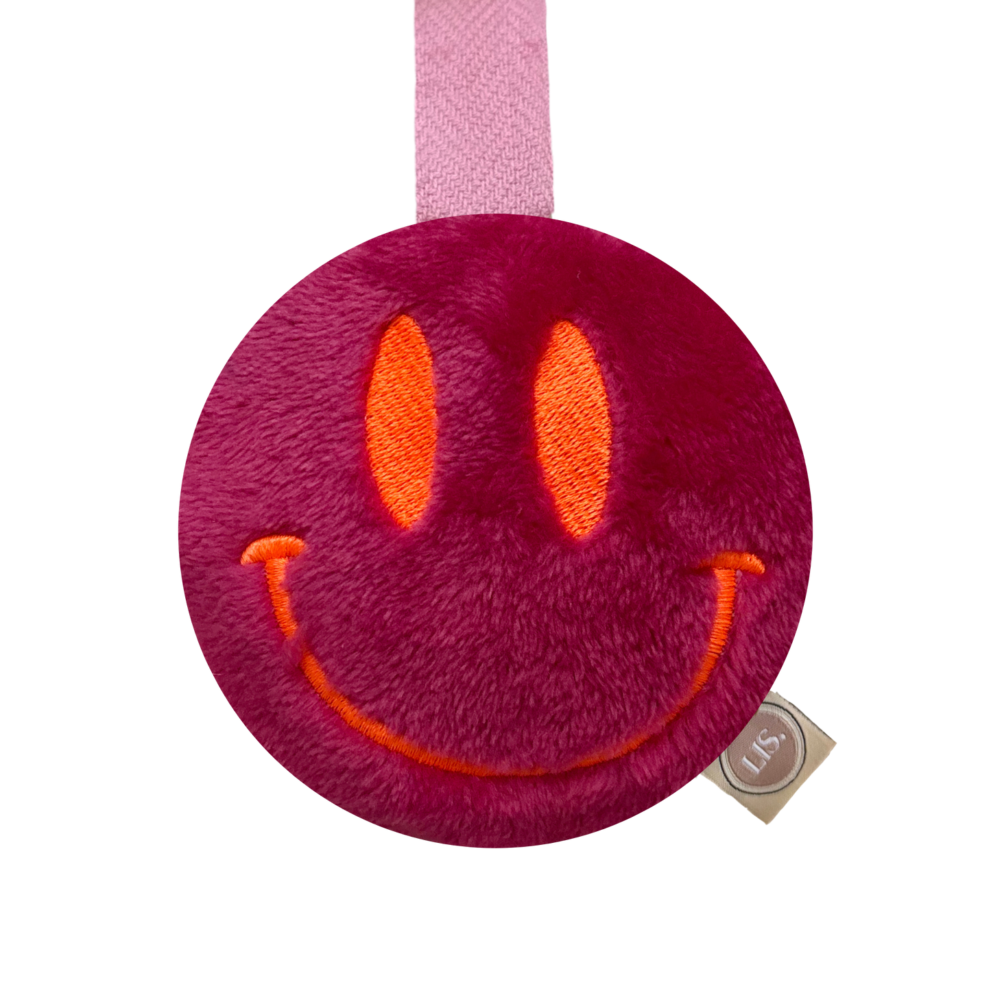 Schnullerclip Smiley - Fuchsia