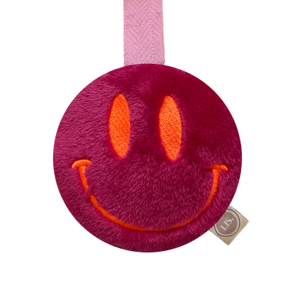 Schnullerclip Smiley - Fuchsia