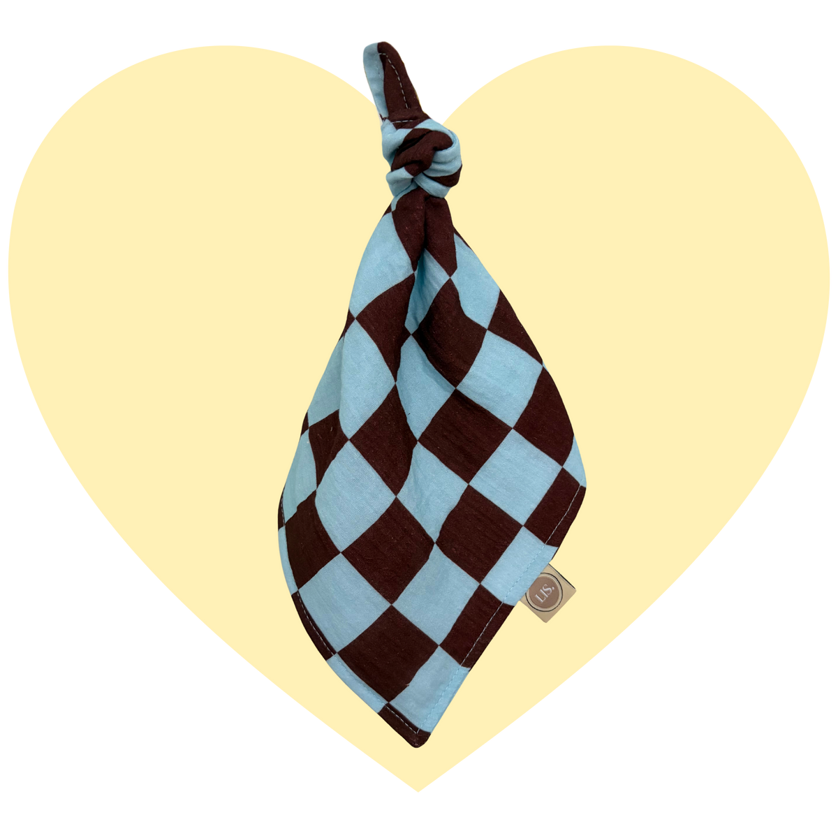 Tutdoekje Check - Light Blue/Chocolate