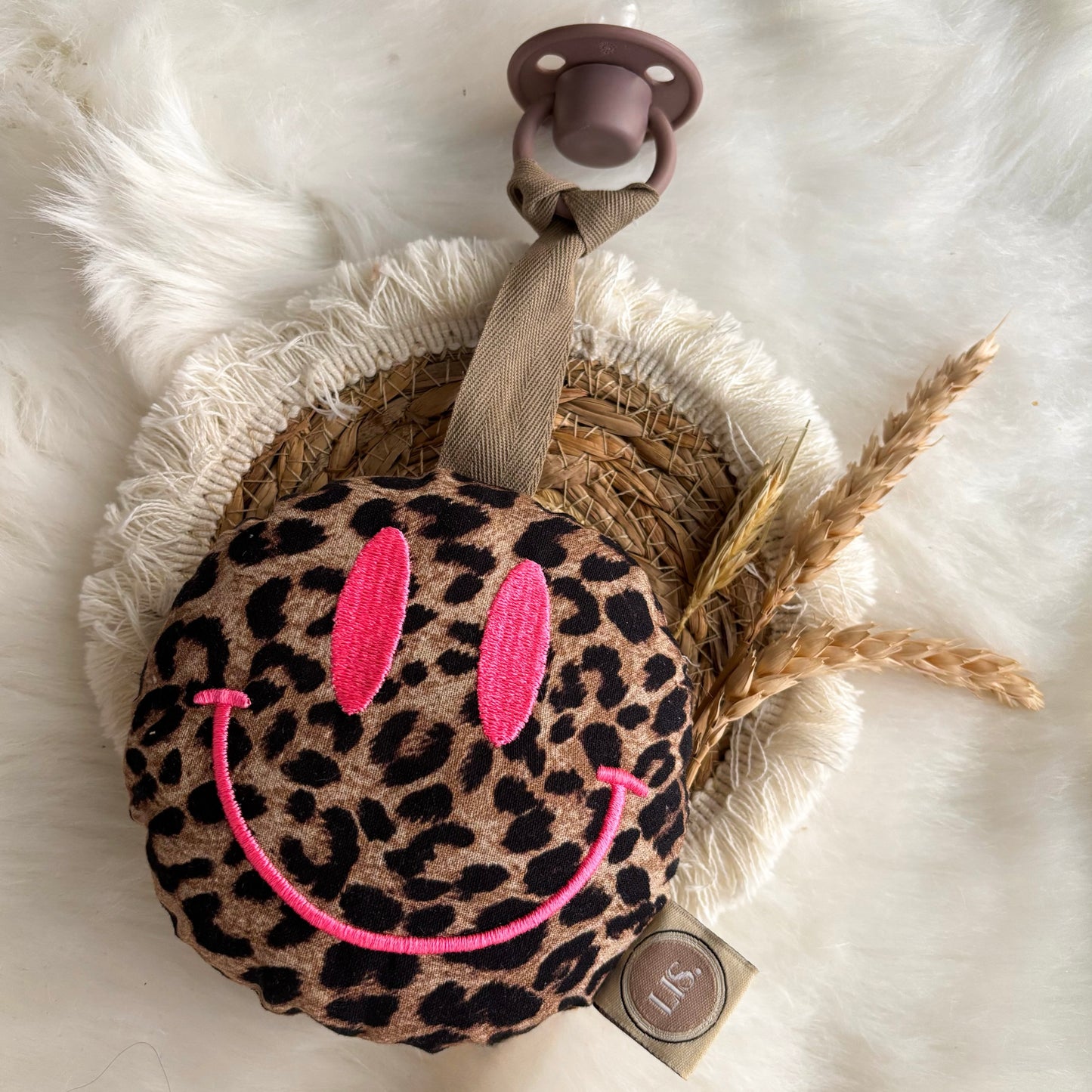 Schnullerclip Smiley - Leopard II