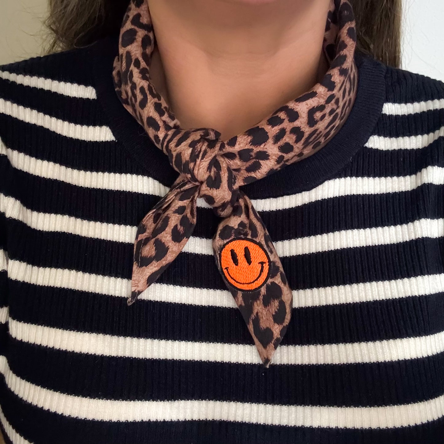 Bandana Leopard Smiley - Damen