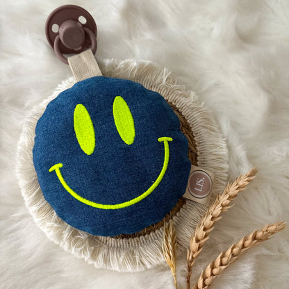 Speenkoord Smiley - Denim