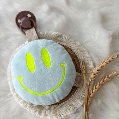 Schnullerclip Smiley - Mint II