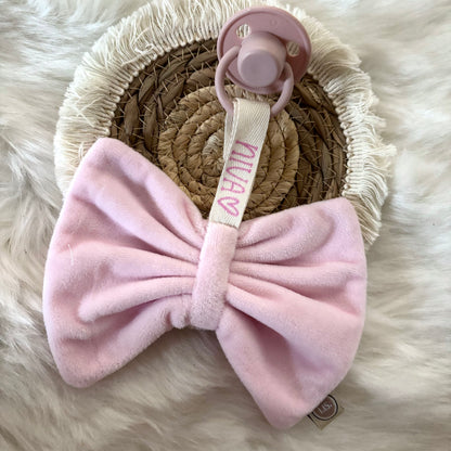 Speendoekje strik - Licht Roze