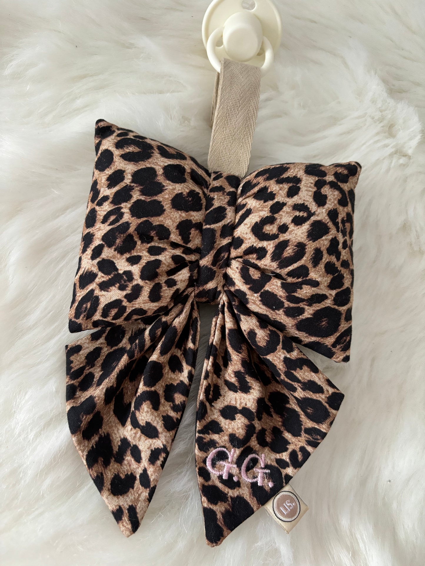 Schnullertuch Bow Deluxe – Leopard