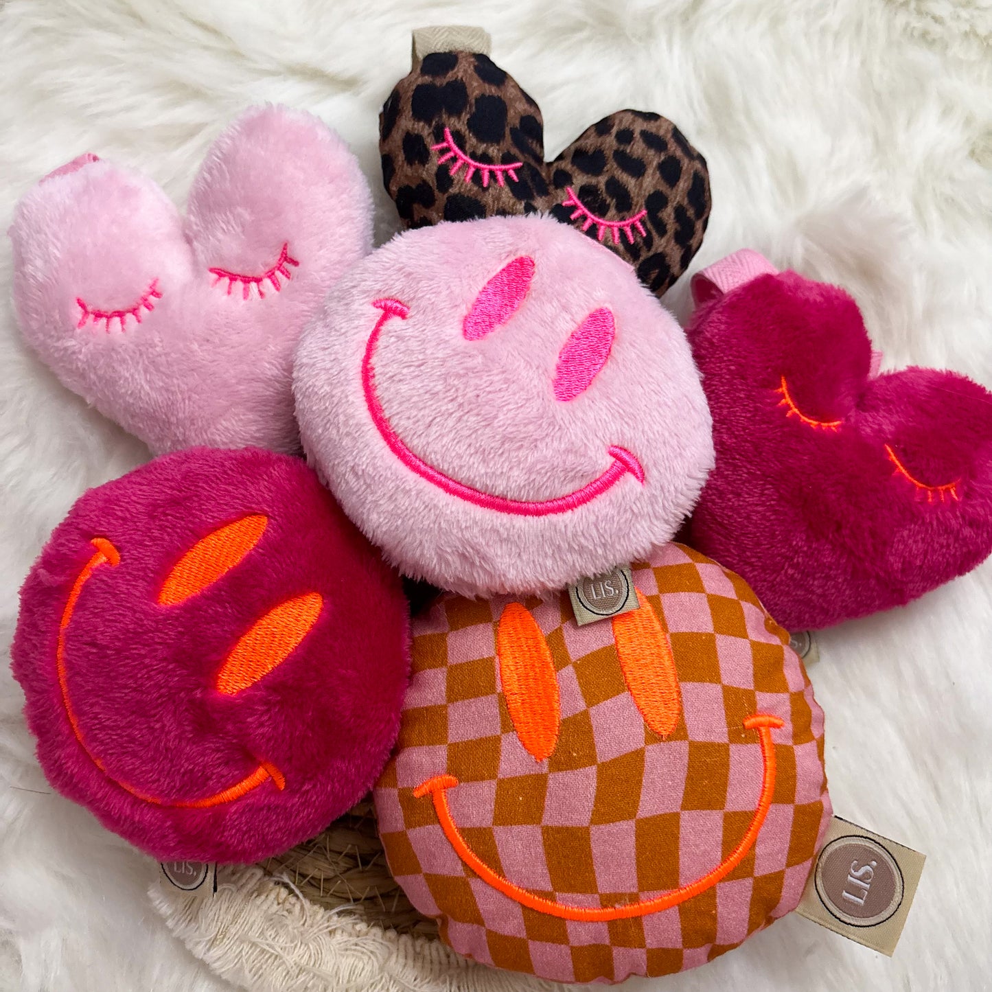 Speenkoord Smiley - Pink/Orange