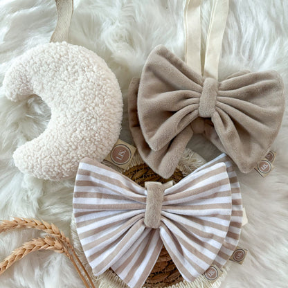 Schnullerschleife aus Stoff – Beige
