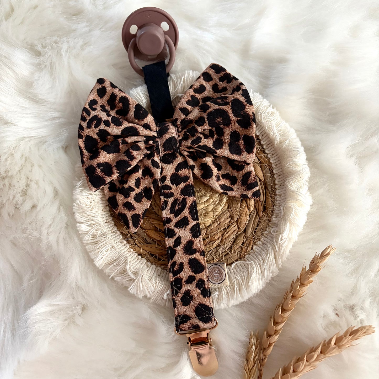 Speenkoord Strik Deluxe - Leopard