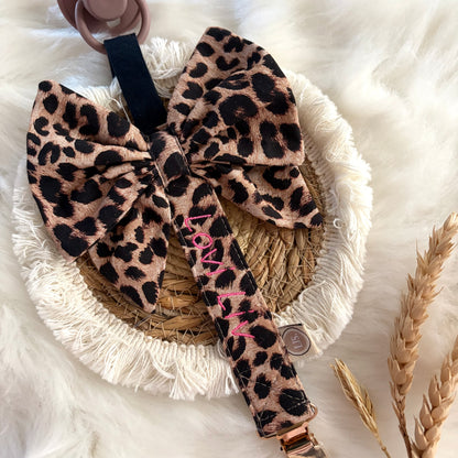 Speenkoord Strik Deluxe - Leopard