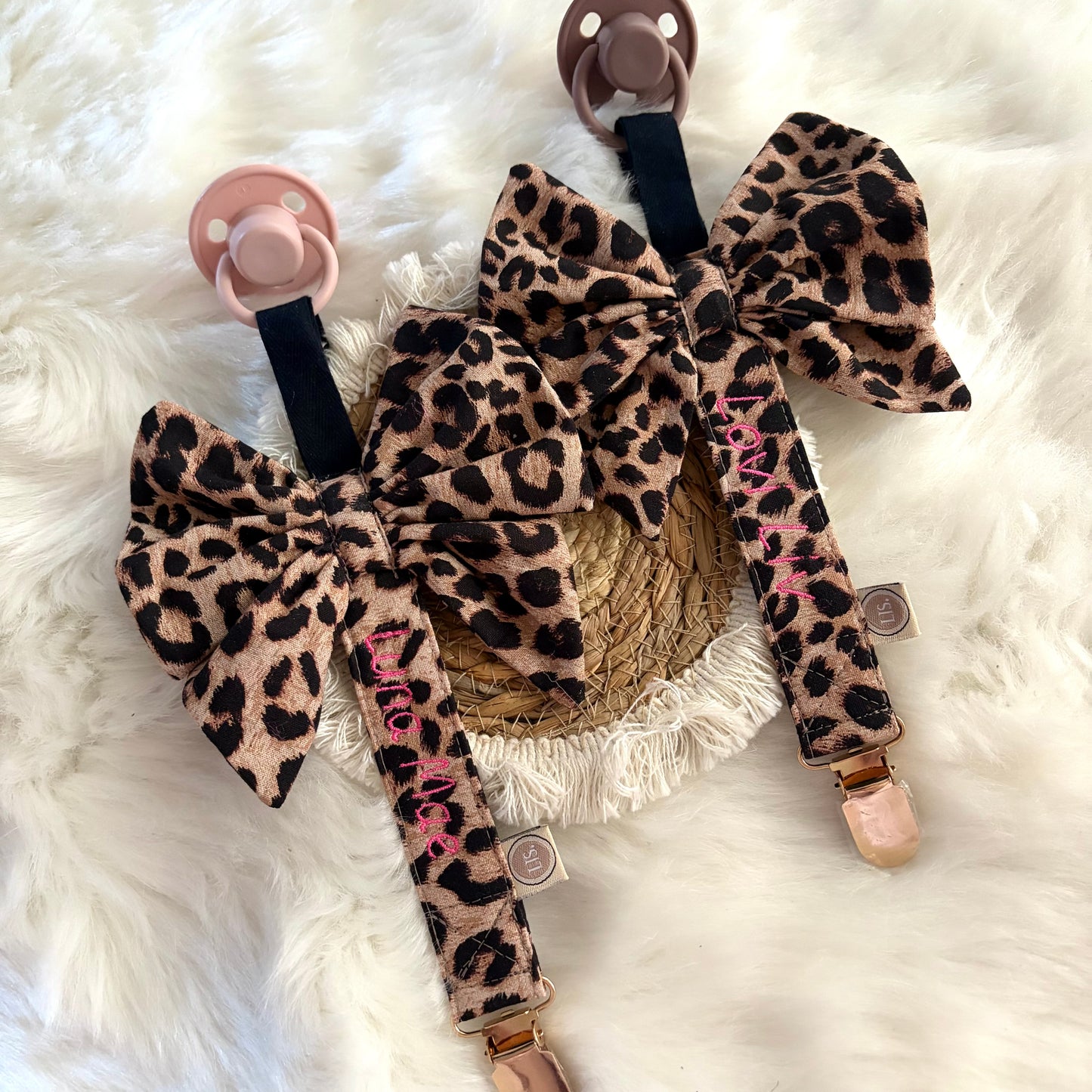 Speenkoord Strik Deluxe - Leopard