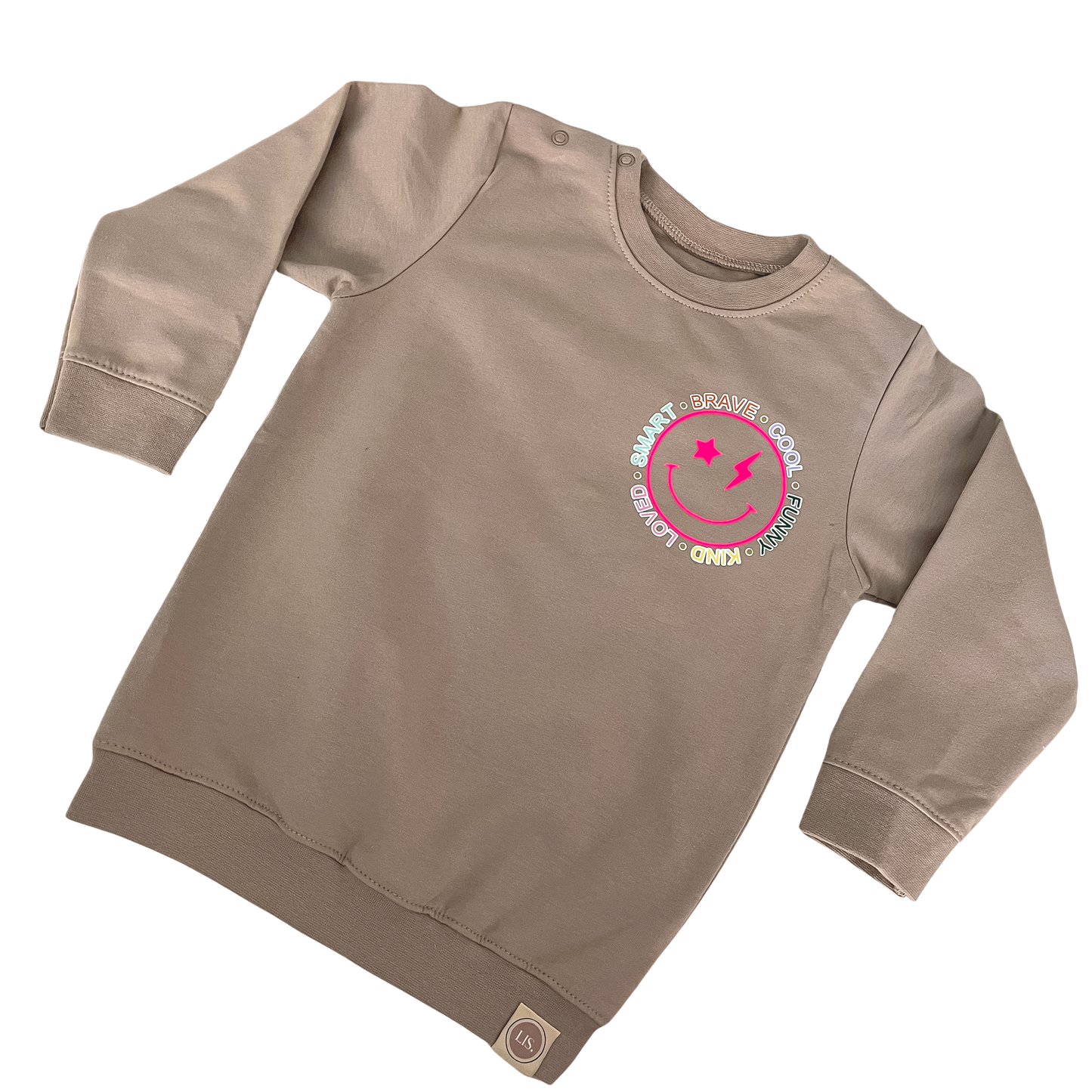 Pullover-Smiley – Neonpink