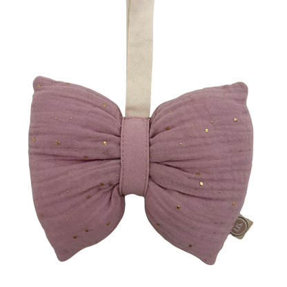 Schnuller-Schleife mit Glitzer – Rosa