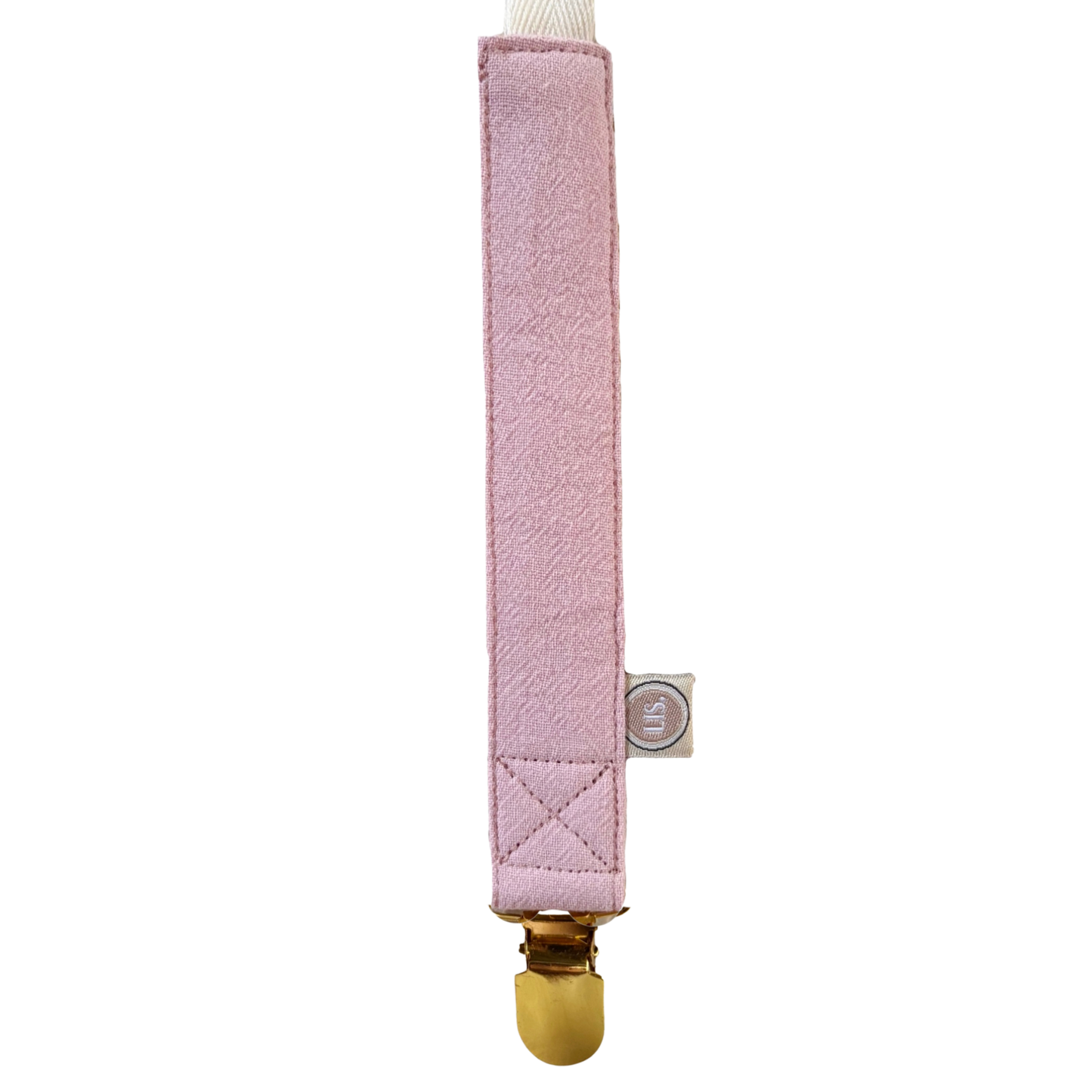 Schnullerclip-Name - Hellrosa