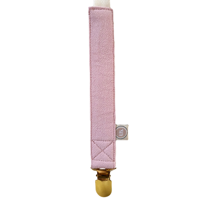 Schnullerclip-Name - Hellrosa