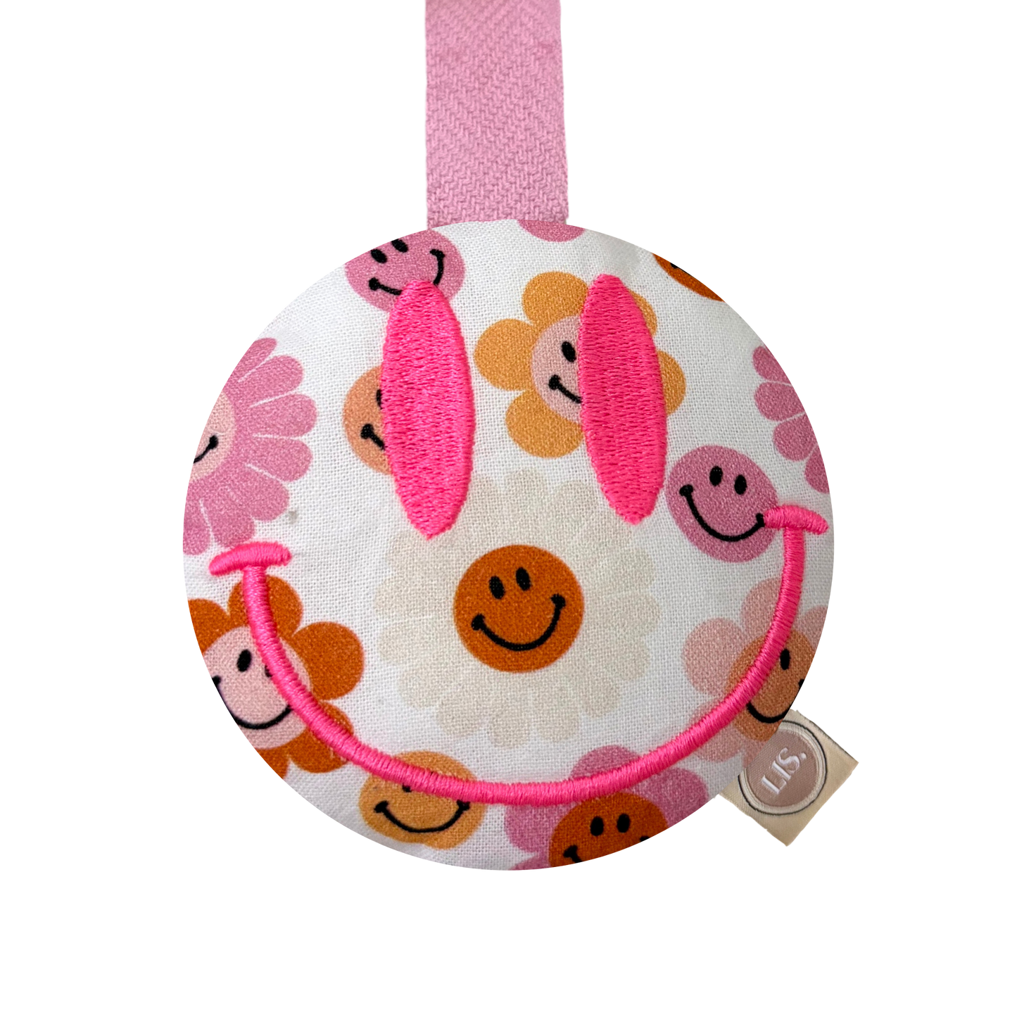 Schnullerclip Smiley - Blume