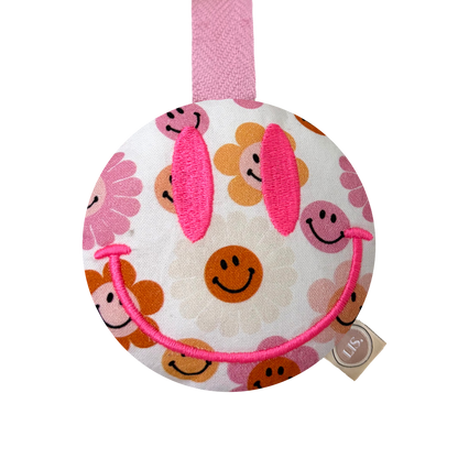 Schnullerclip Smiley - Blume