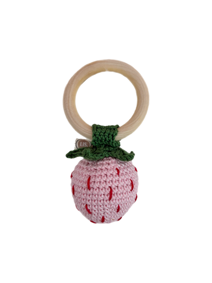 Bijtring Strawberry - Pink