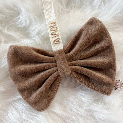 Schnullerschleife aus Stoff – Taupe