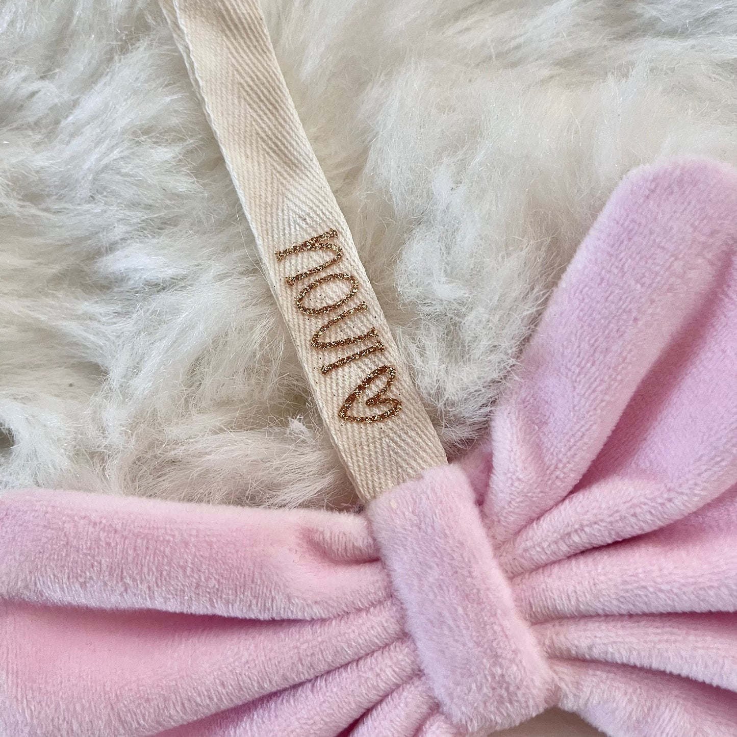 Speendoekje strik - Licht Roze