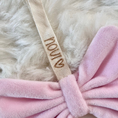 Speendoekje strik - Licht Roze