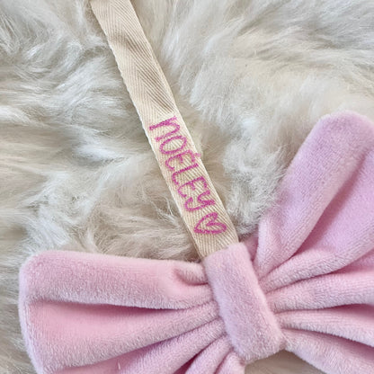 Speendoekje strik - Licht Roze